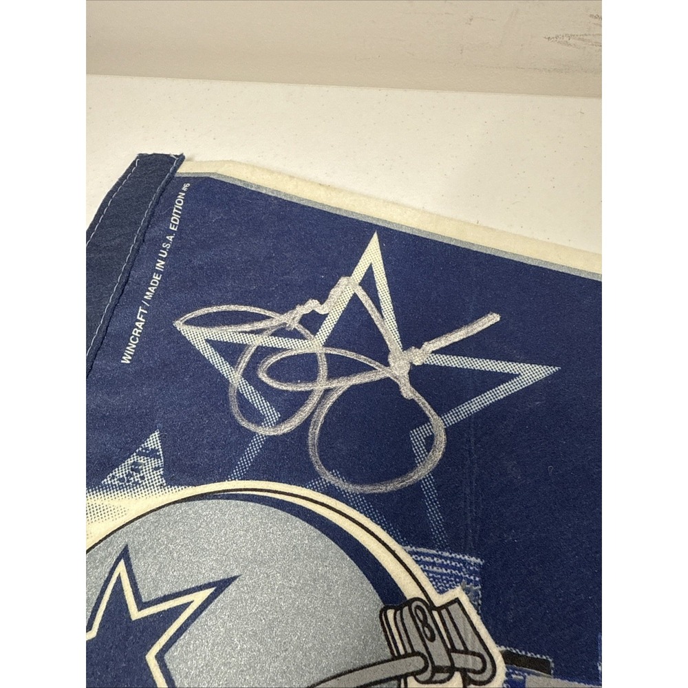 Dallas Cowboys Pennant Signed By Jerry Jones & Chan Gailey Wincraft Sports VTG‎ - Picture 3 of 9